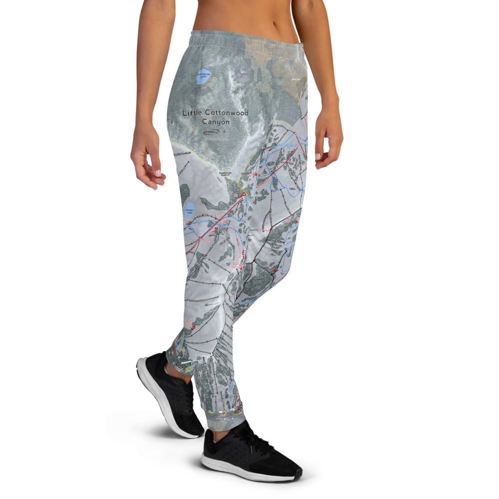 Little Cottonwood Canyon, Utah Ski Trail Map Women&#39;s Mid-Layer - Powderaddicts