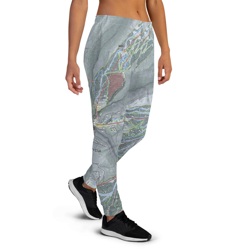 Yellowstone Club, Montana Ski Trail Map Women's Mid-Layer - Powderaddicts