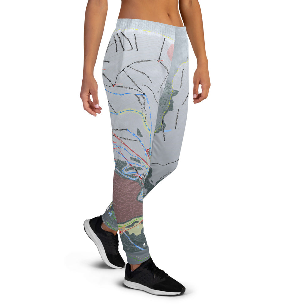 Alyeska, Alaska Ski Trail Map Women&#39;s Mid-Layer - Powderaddicts