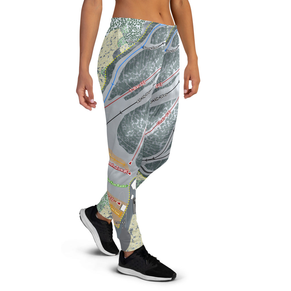 Bruce Mound, Wisconsin Ski Trail Map Women's Mid-Layer - Powderaddicts