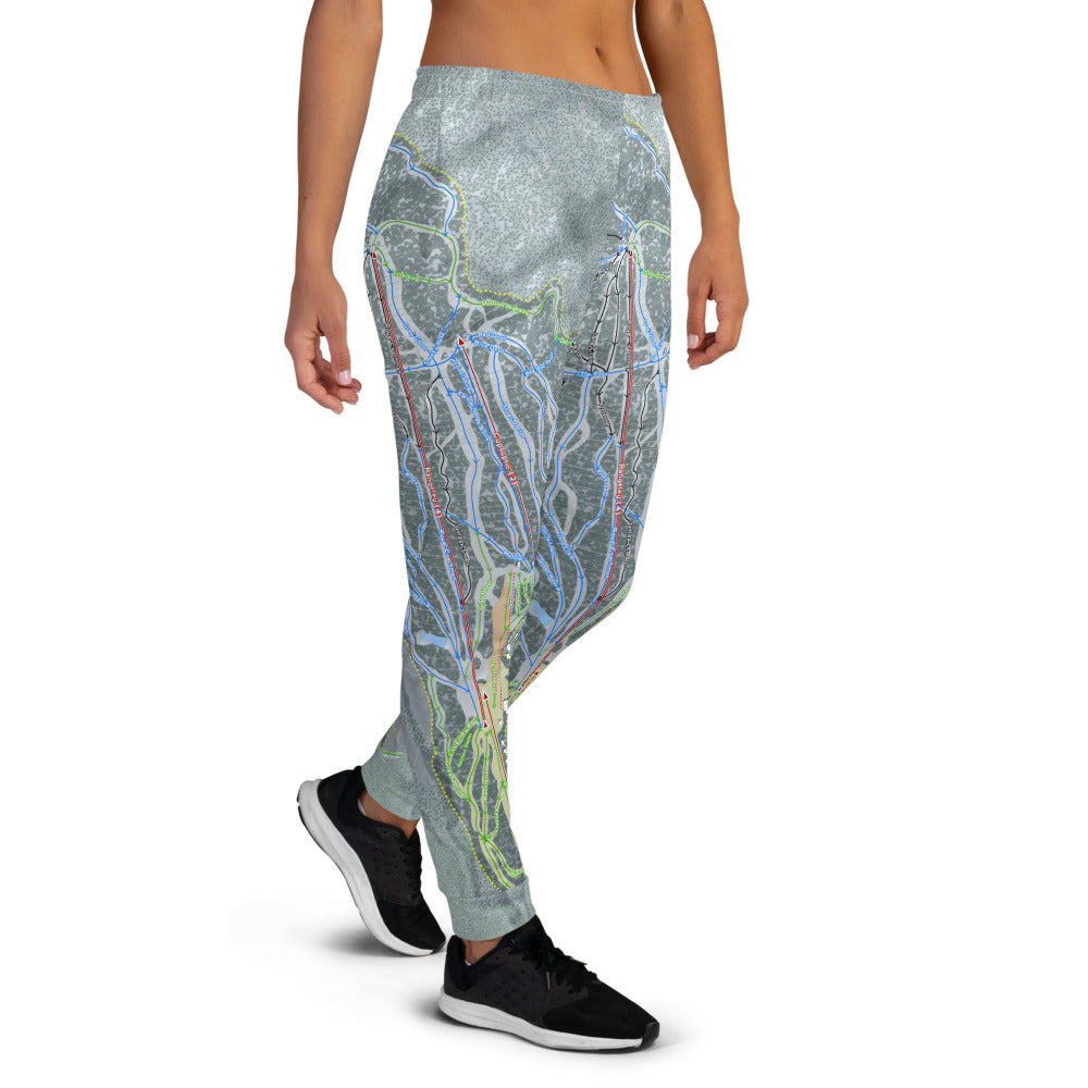 Saddleback, Maine Ski Trail Map Women's Mid-Layer - Powderaddicts