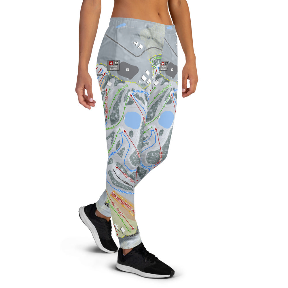 Afton Alps, Minnesota Ski Trail Map Women's Mid-Layer - Powderaddicts