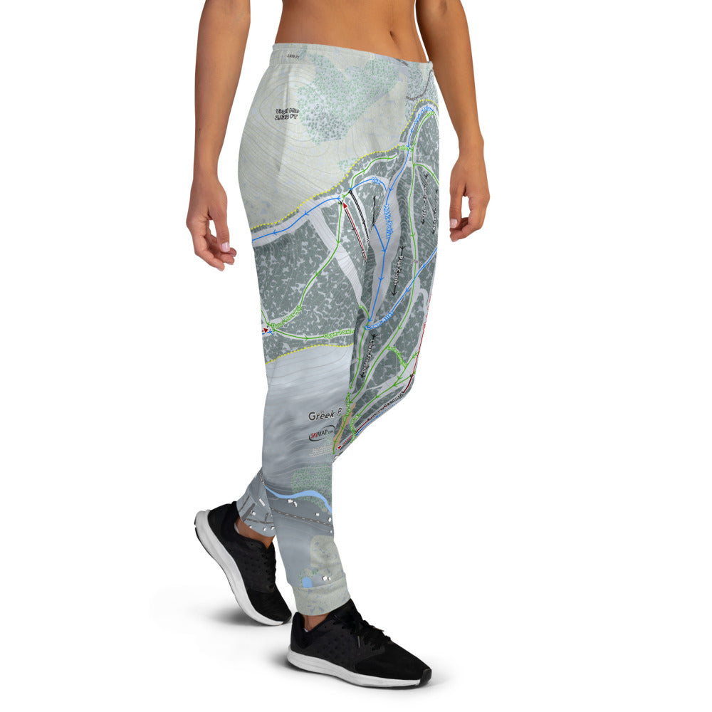 Greek Peak, New York Ski Trail Map Women's Mid-Layer - Powderaddicts