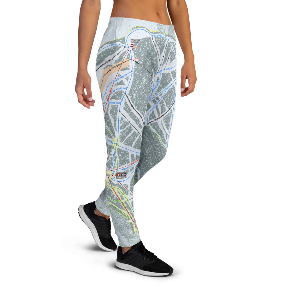 Silver Mountain, Idaho Ski Trail Map Women's Mid-Layer - Powderaddicts