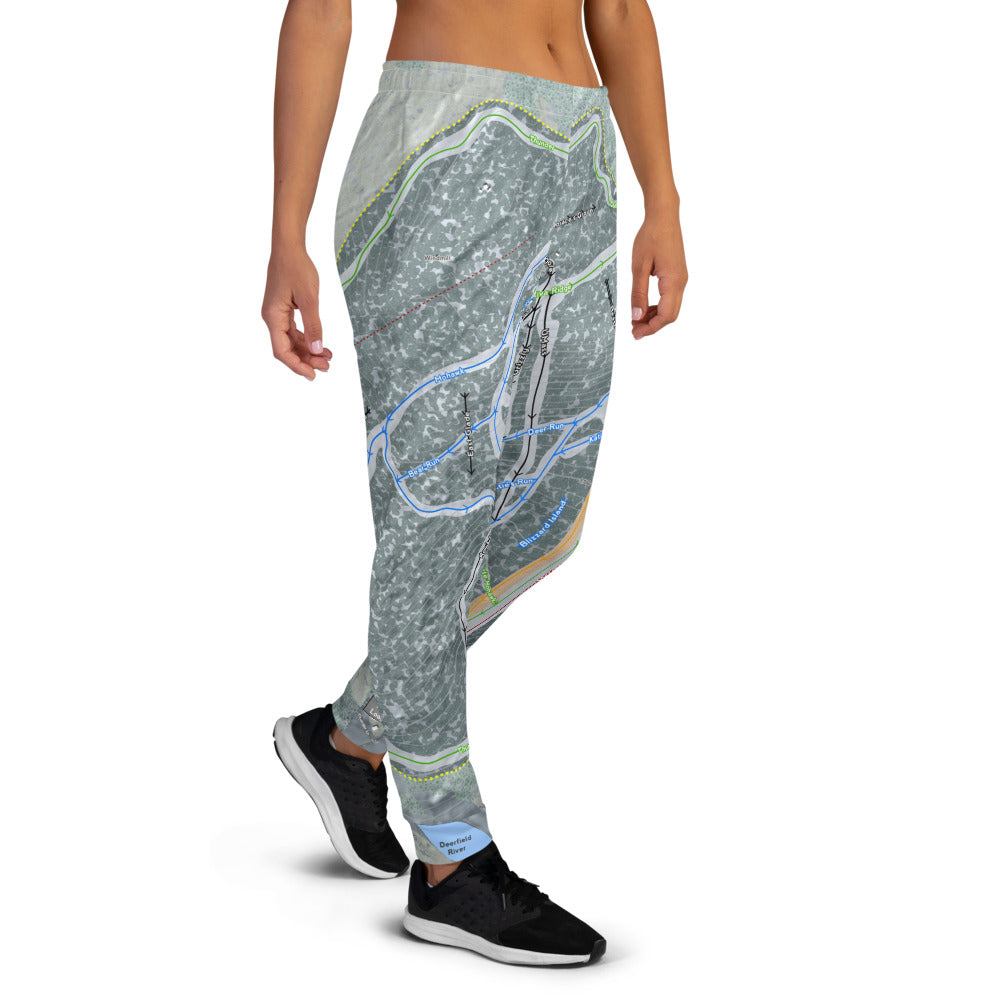 Berkshire East, Massachusetts Ski Trail Map Women's Mid-Layer - Powderaddicts