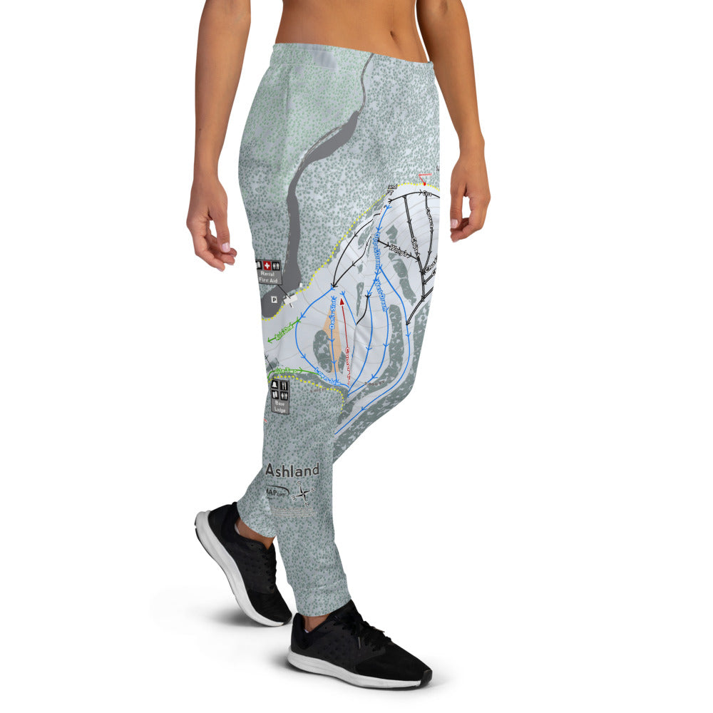 Mt. Ashland, Oregon Ski Trail Map Women's Mid-Layer - Powderaddicts