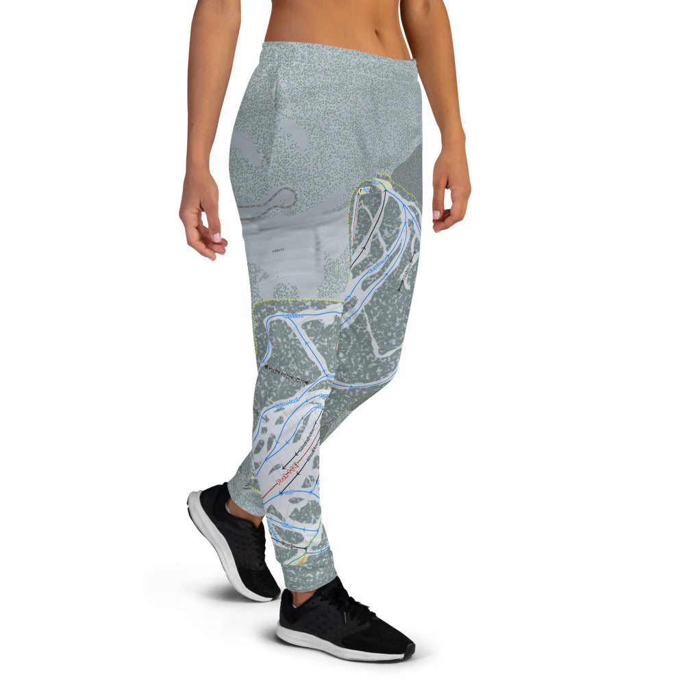 Lookout Pass, Idaho Ski Trail Map Women's Mid-Layer - Powderaddicts