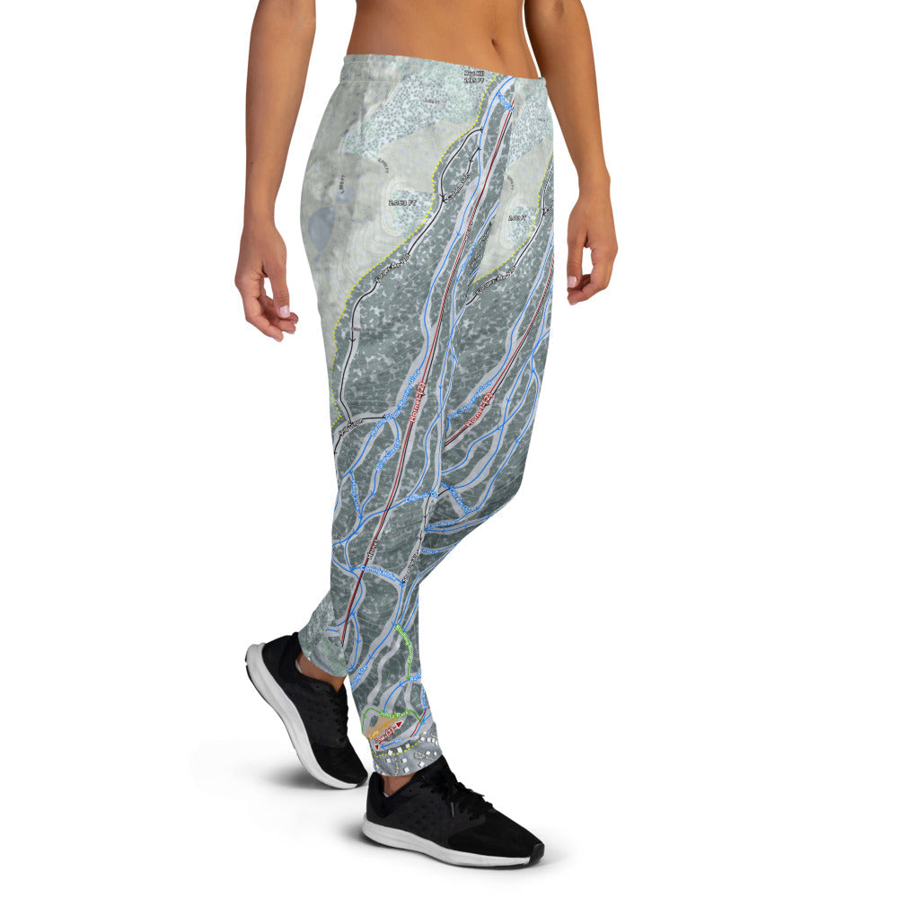 Tenney Mountain, New Hampshire Ski Trail Map Women's Mid-Layer - Powderaddicts