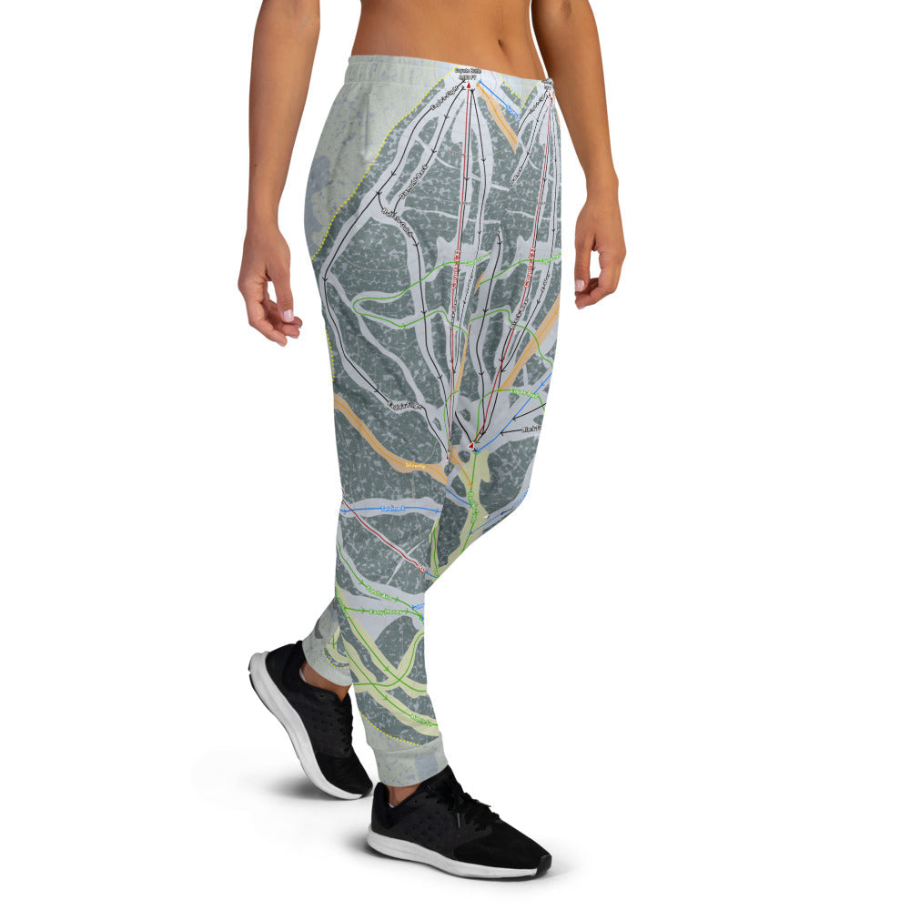 Mt. Shasta, California Ski Trail Map Women's Mid-Layer - Powderaddicts