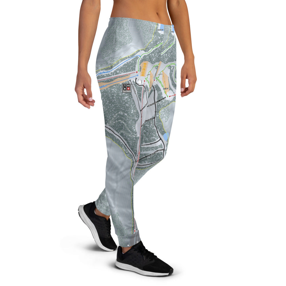 Mt. Baldy, California Ski Trail Map Women's Mid-Layer - Powderaddicts