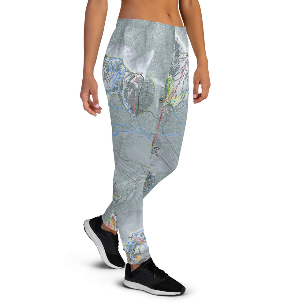 Donner Pass, California Ski Trail Map Women's Mid-Layer - Powderaddicts
