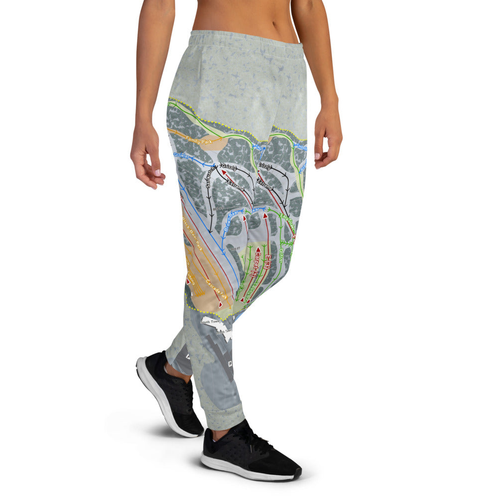 Bear Creek, Pennsylvania Ski Trail Map Women's Mid-Layer - Powderaddicts