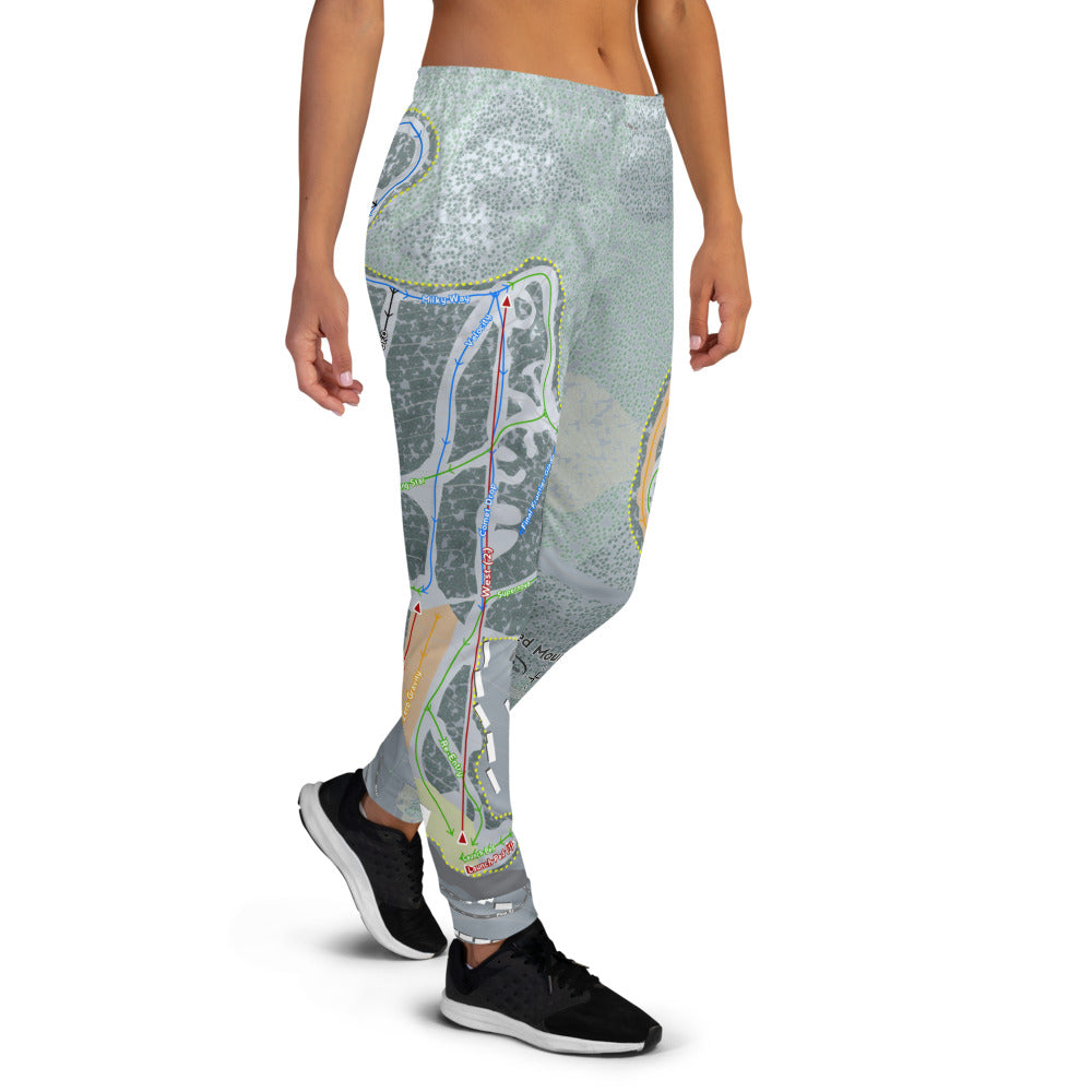 Crotched Mountain, New Hampshire Ski Trail Map Women's Mid-Layer - Powderaddicts