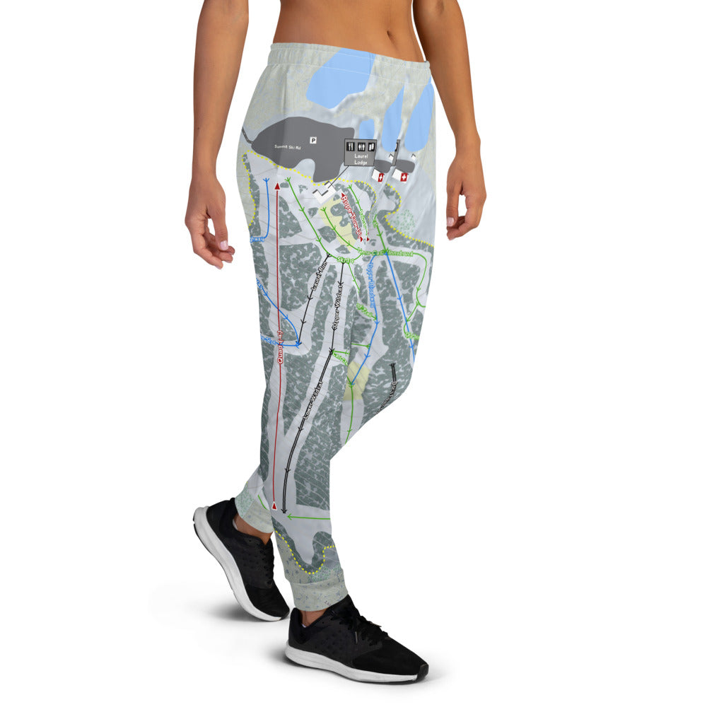 Laurel Mountain, Pennsylvania Ski Trail Map Women's Mid-Layer - Powderaddicts