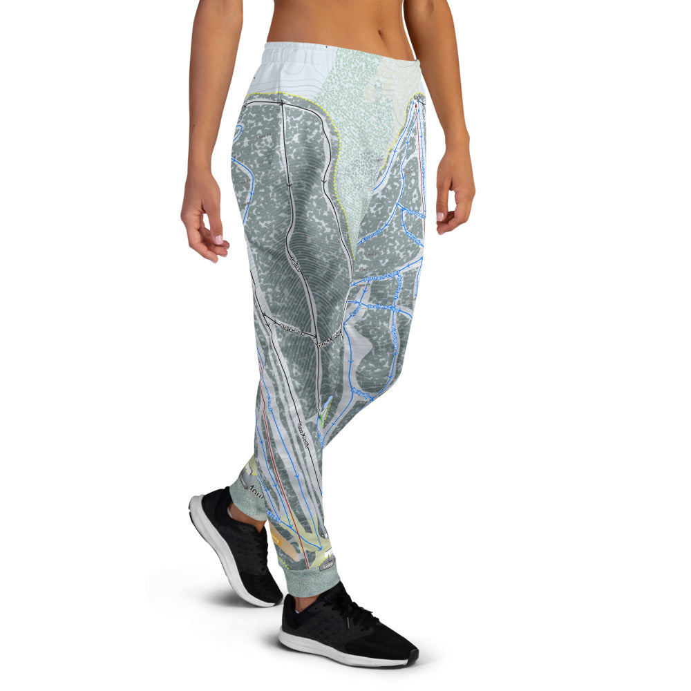 Bigrock Mountain, Maine Ski Trail Map Women's Mid-Layer - Powderaddicts