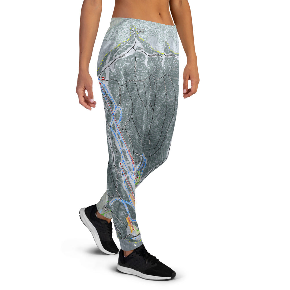 Black Mountain, Maine Ski Trail Map Women's Mid-Layer - Powderaddicts
