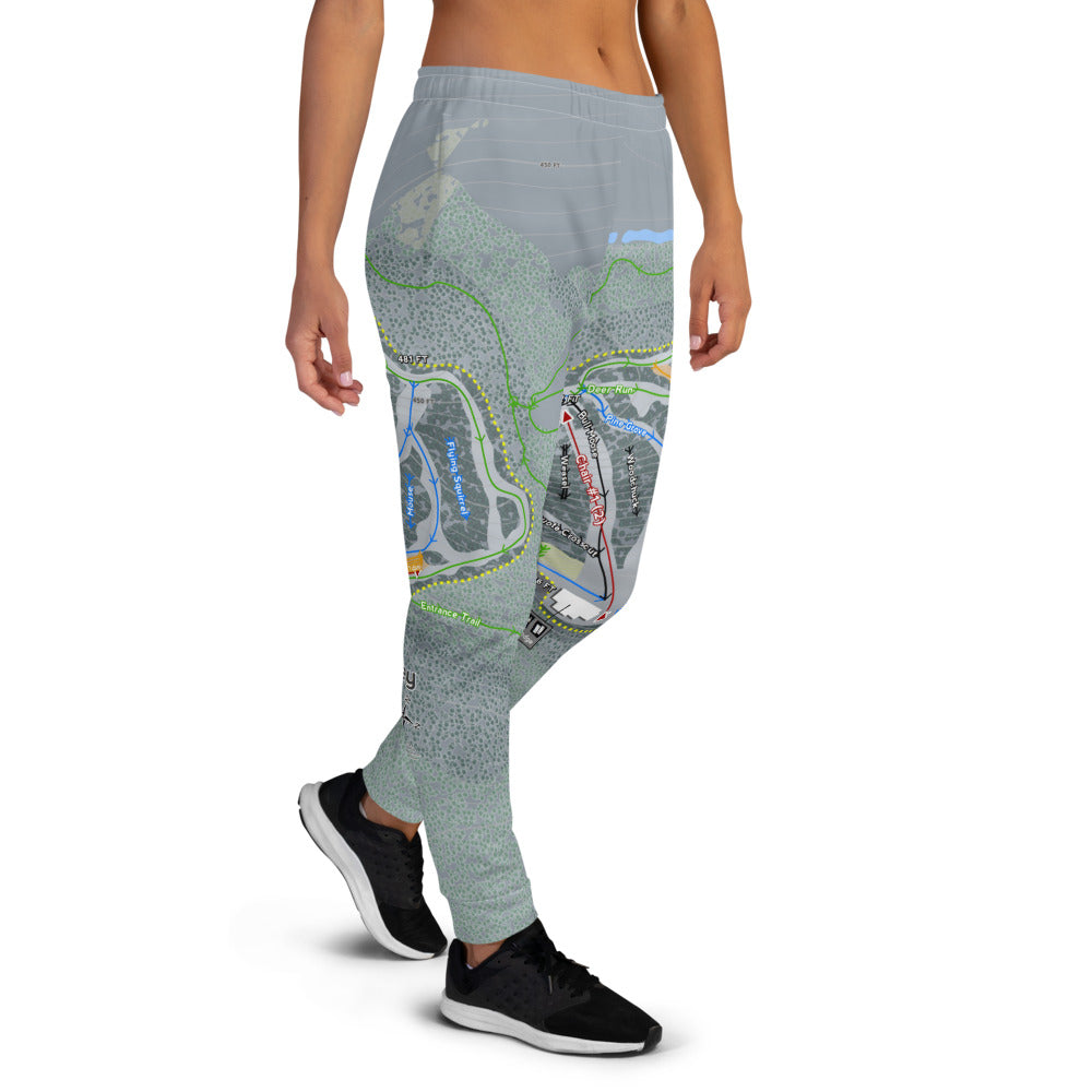 Lost Valley, Maine Ski Trail Map Women's Mid-Layer - Powderaddicts