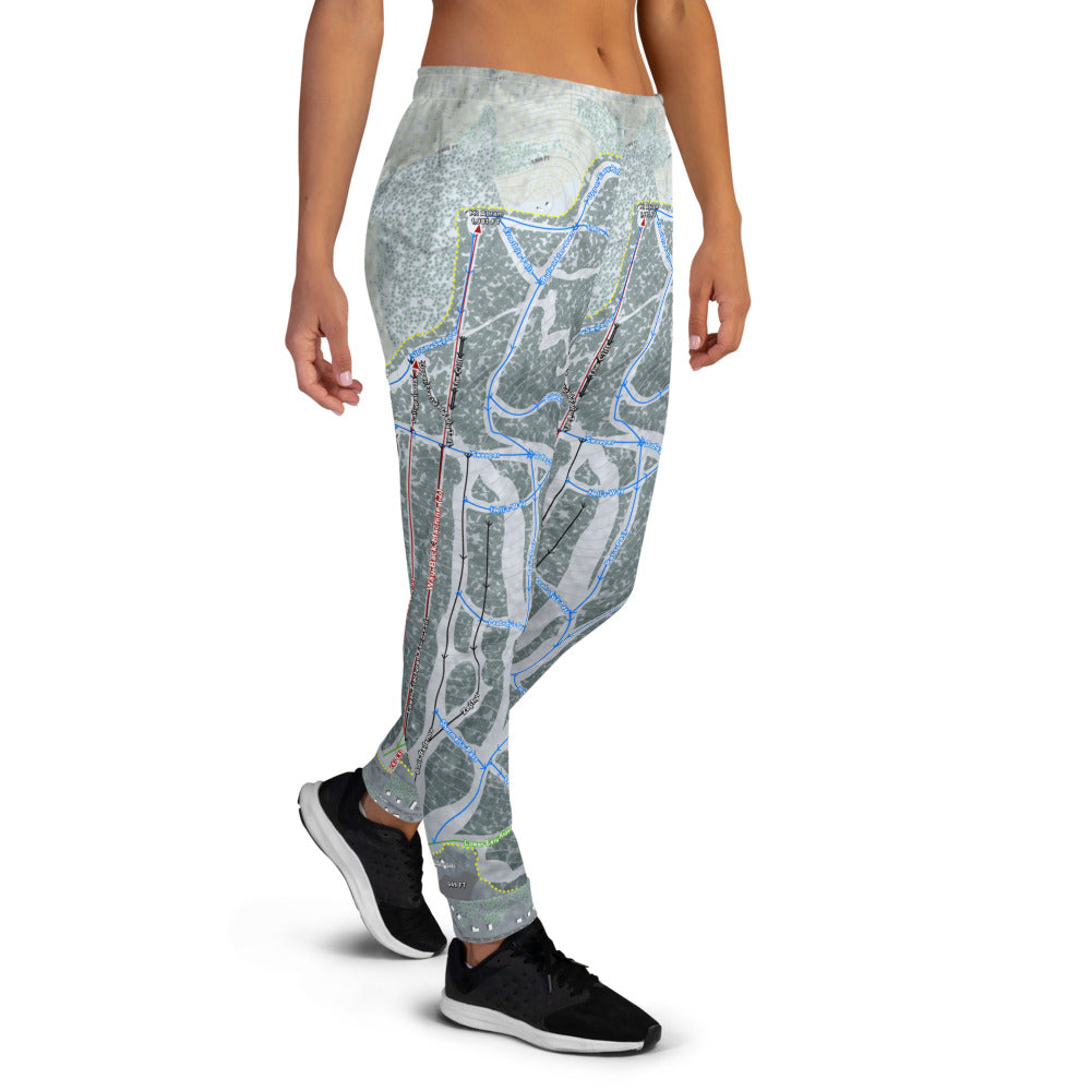 Mt Abram, Maine Ski Trail Map Women's Mid-Layer - Powderaddicts