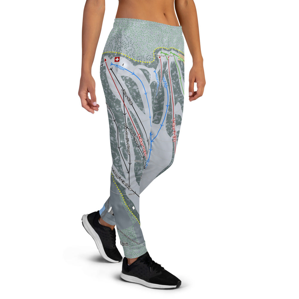 Titcomb Mountain, Maine Ski Trail Map Women's Mid-Layer - Powderaddicts