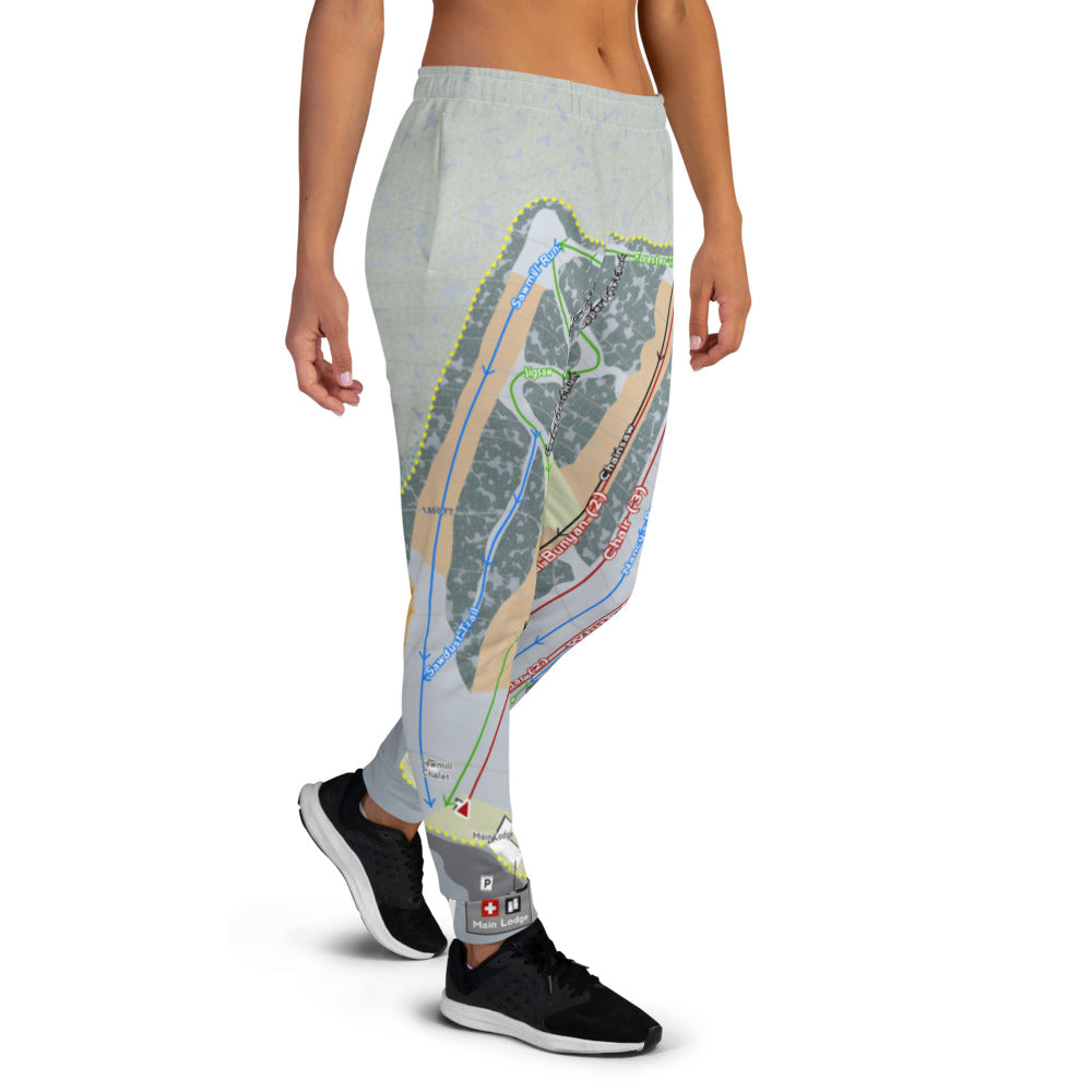 Ski Sawmill, Pennsylvania Ski Trail Map Women's Mid-Layer - Powderaddicts