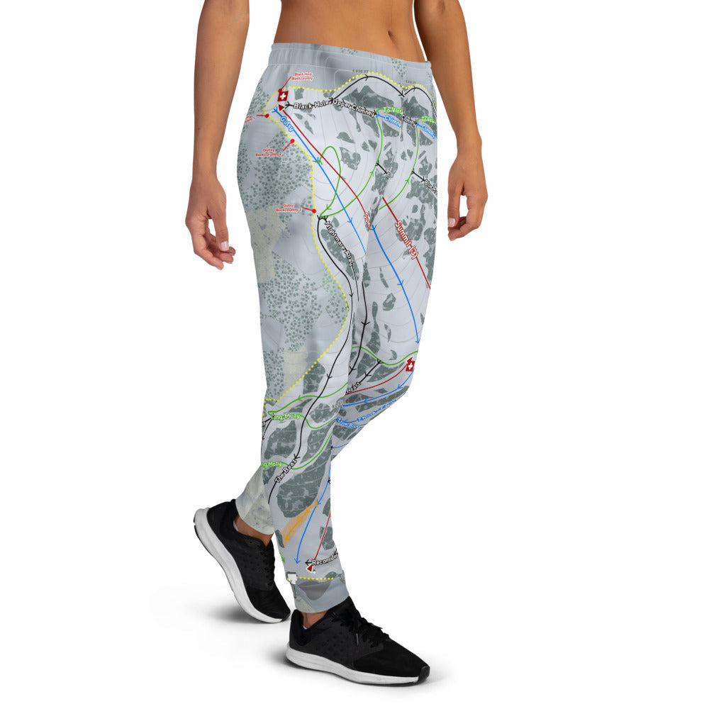 Cherry Peak, Utah Ski Trail Map Women's Mid-Layer - Powderaddicts