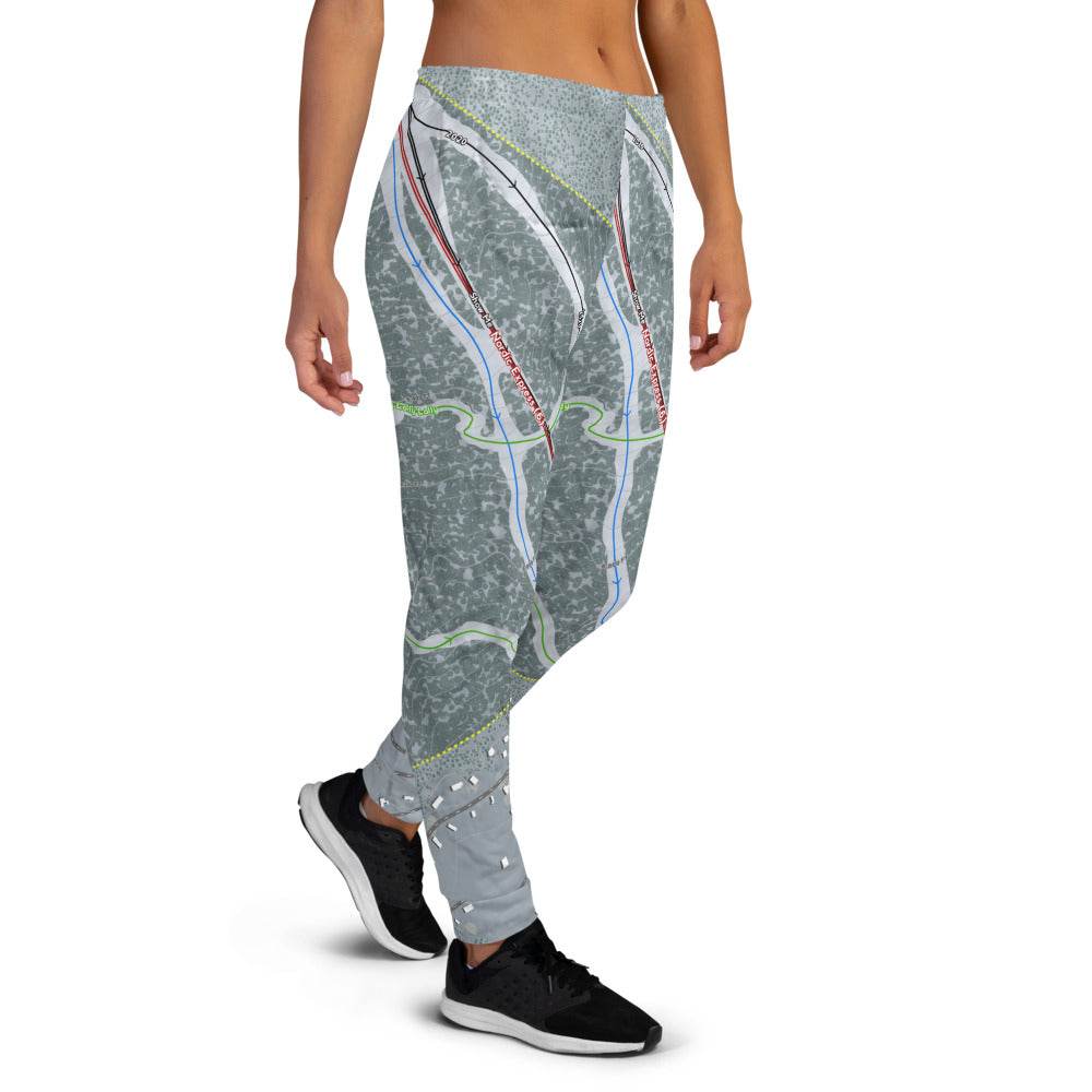 Nordic Valley, Utah Ski Trail Map Women's Mid-Layer - Powderaddicts