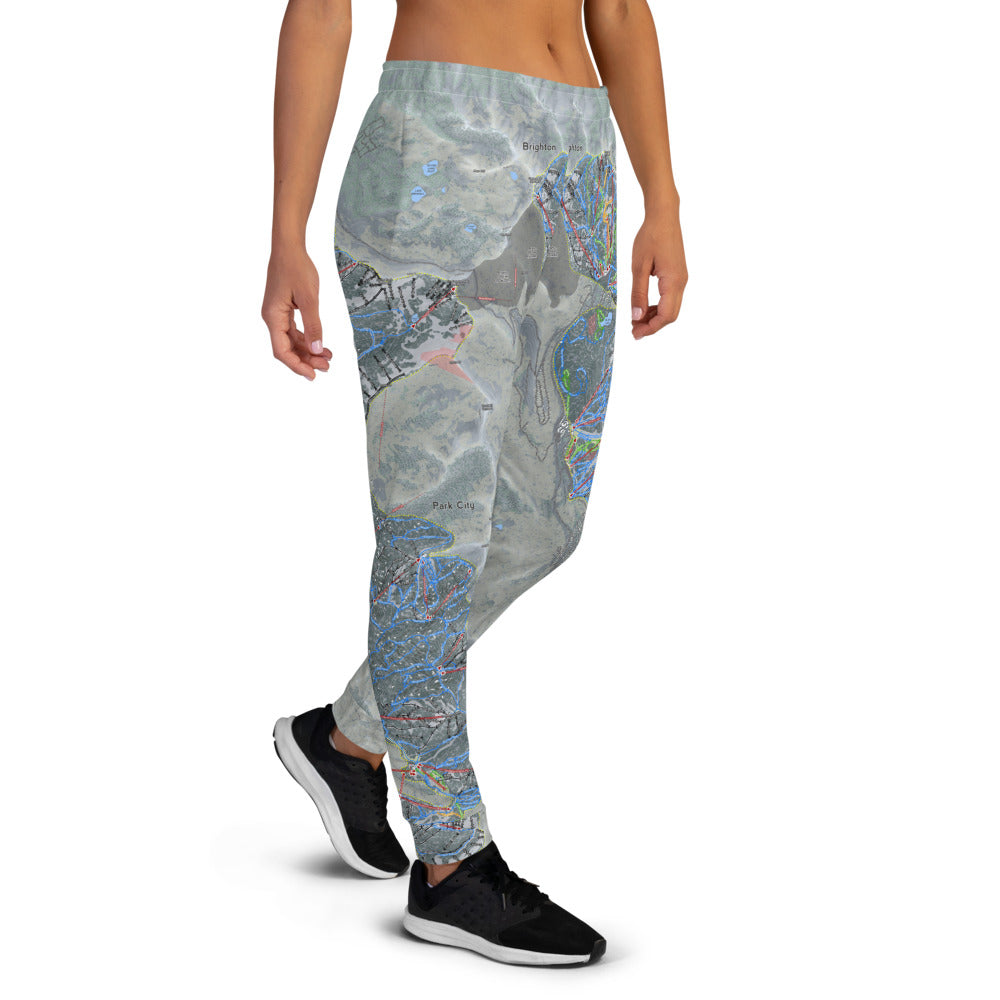 One Wasatch, Utah Ski Trail Map Women's Mid-Layer - Powderaddicts