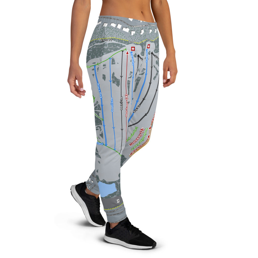 Woodward, Utah Ski Trail Map Women's Mid-Layer - Powderaddicts