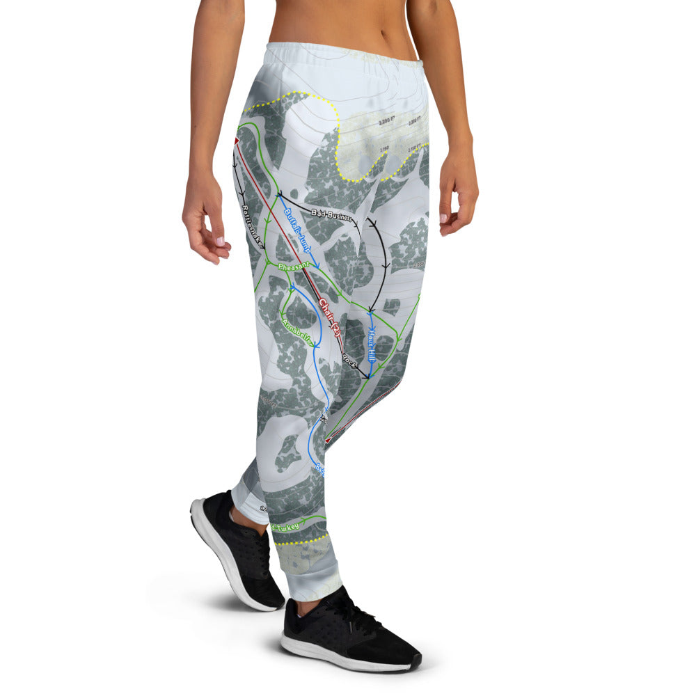 Huff Hills, North Dakota Ski Trail Map Women's Mid-Layer - Powderaddicts