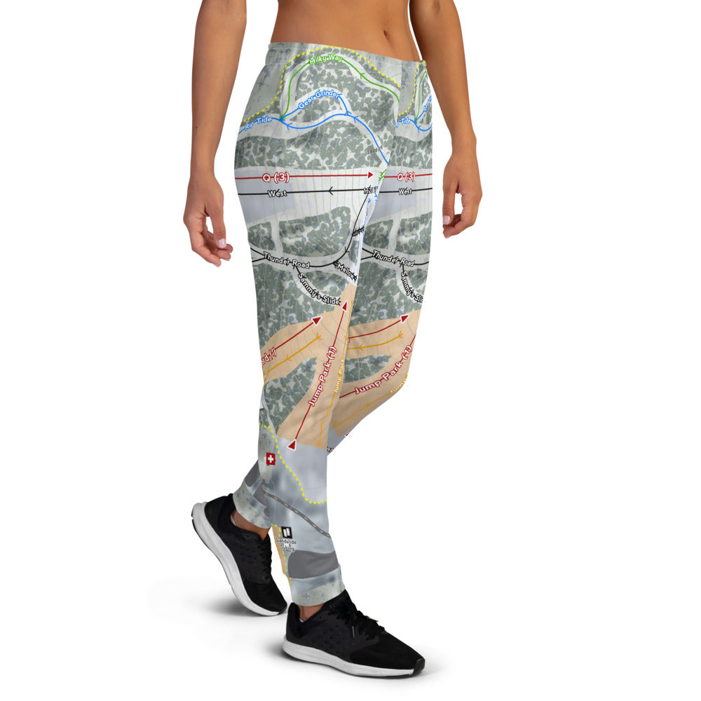 Detroit Mountain, Minnesota Ski Trail Map Women's Mid-Layer - Powderaddicts
