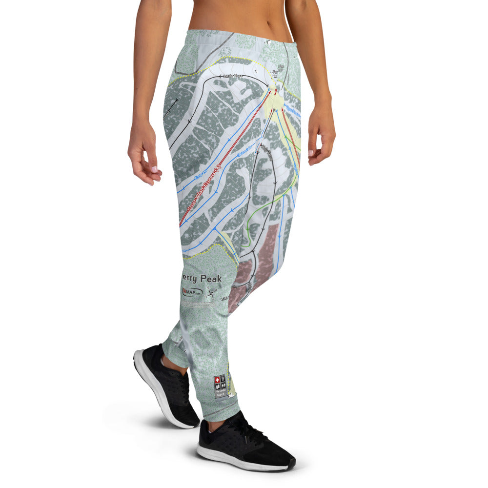 Terry Peak, South Dakota Ski Trail Map Women's Mid-Layer - Powderaddicts