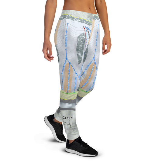 Snow Creek, Missouri Ski Trail Map Women's Mid-Layer - Powderaddicts