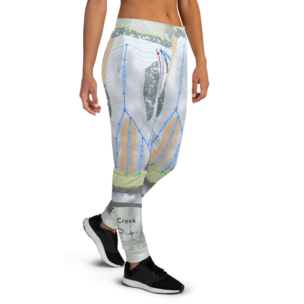 Snow Creek, Missouri Ski Trail Map Women's Mid-Layer - Powderaddicts