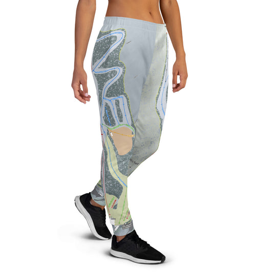 Cataloochee, North Carolina Ski Trail Map Women's Mid-Layer - Powderaddicts