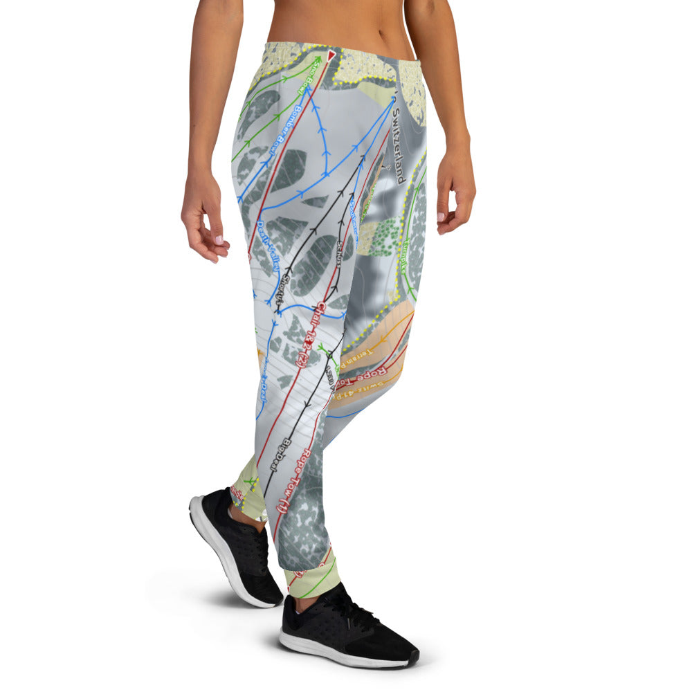 Little Switzer land, Wisconsin Ski Trail Map Women's Mid-Layer - Powderaddicts