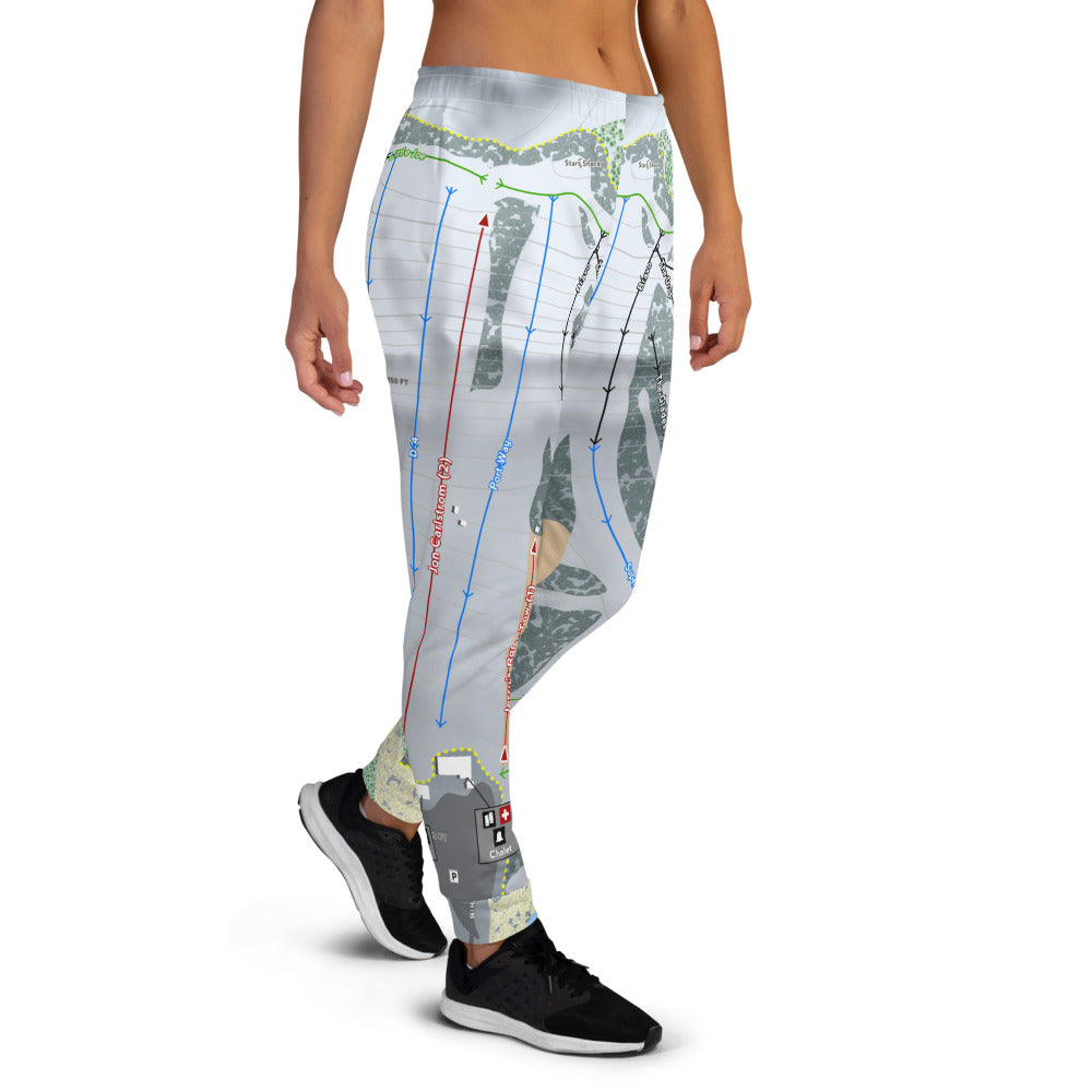 Mount Ashwabay, Wisconsin Ski Trail Map Women's Mid-Layer - Powderaddicts