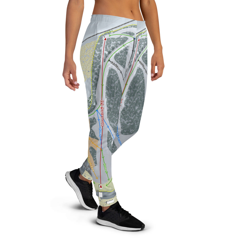 Mt LaCrosse, Wisconsin Ski Trail Map Women's Mid-Layer - Powderaddicts