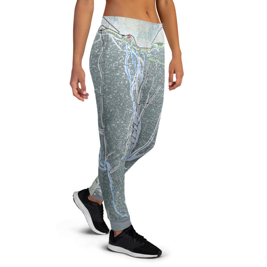 Moose Mountain, Alaska Ski Trail Map Women's Mid-Layer - Powderaddicts