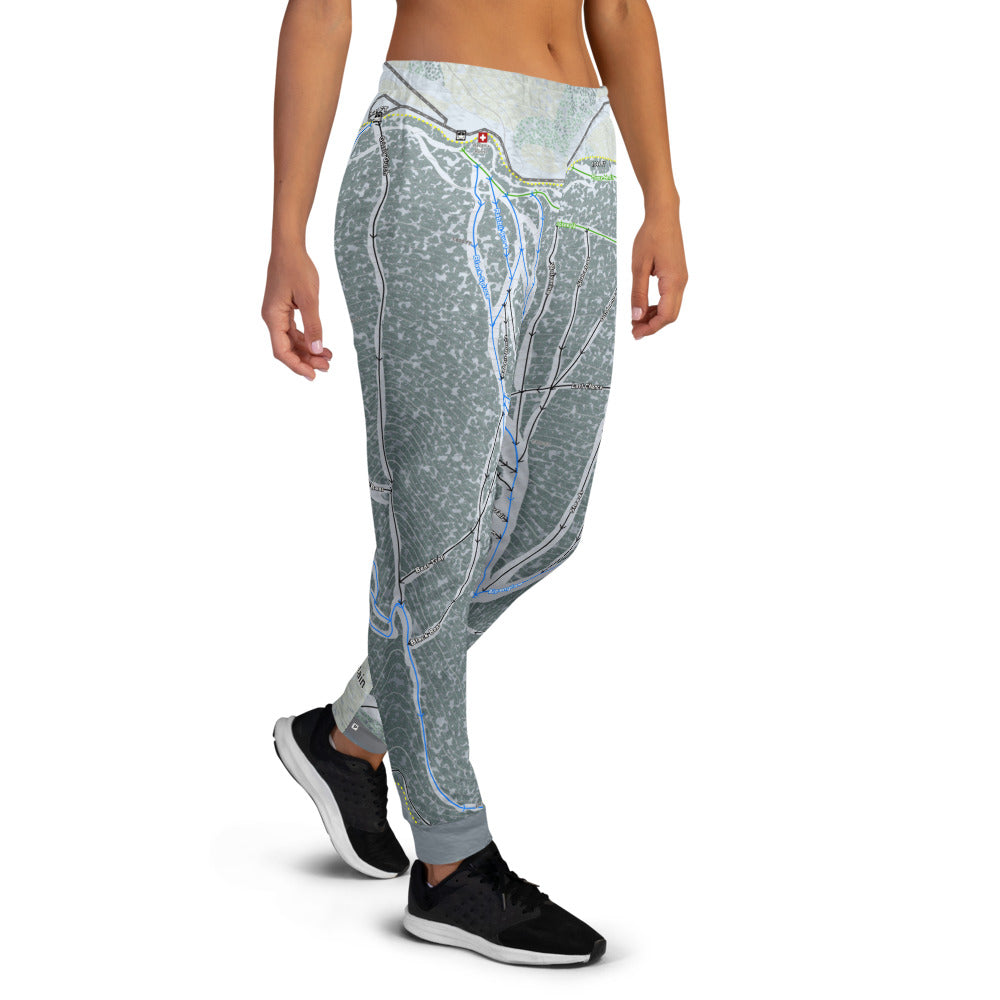 Moose Mountain, Alaska Ski Trail Map Women's Mid-Layer - Powderaddicts