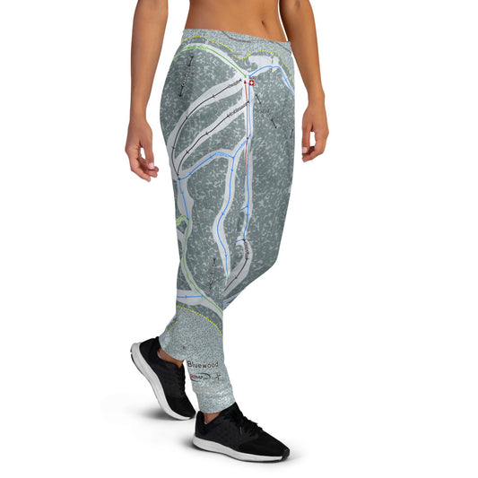 Bluewood, Washington Ski Trail Map Women's Mid-Layer - Powderaddicts