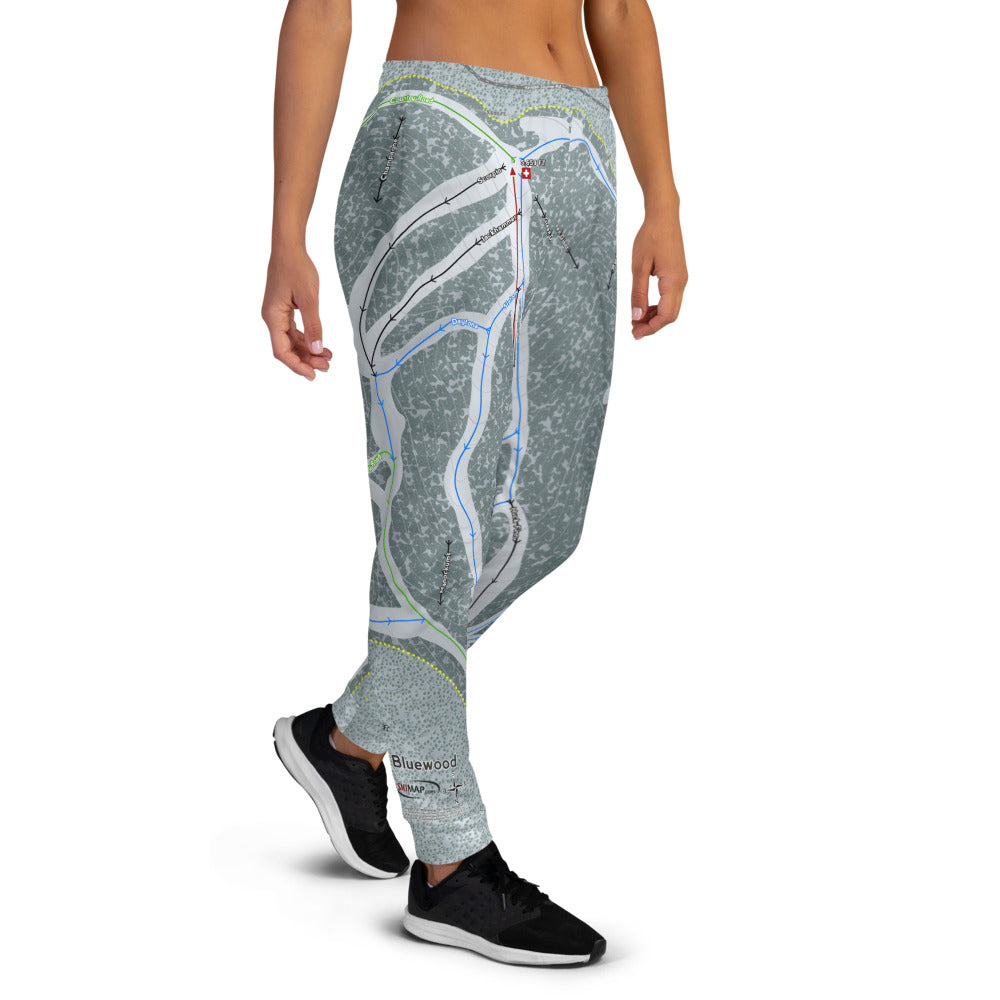 Bluewood, Washington Ski Trail Map Women's Mid-Layer - Powderaddicts