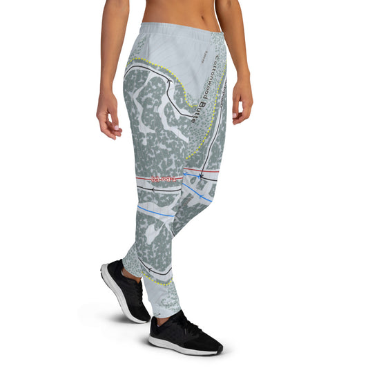 Cottonwood Butte, Idaho Ski Trail Map Women's Mid-Layer - Powderaddicts