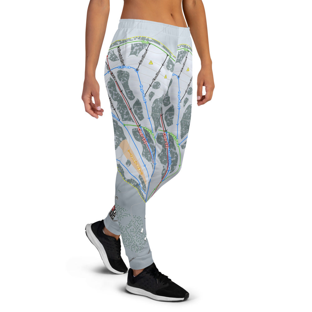 Magic Mountain, Idaho Ski Trail Map Women's Mid-Layer - Powderaddicts