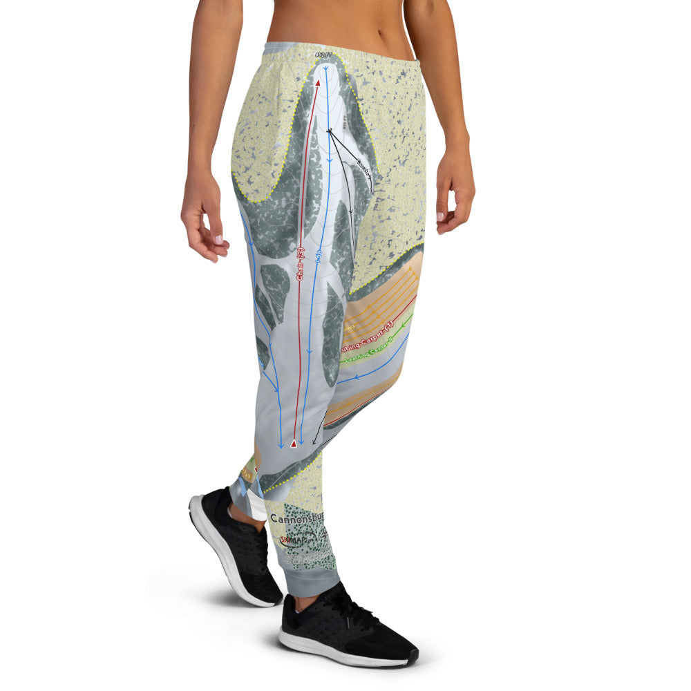 Cannonsburg, Michigan Ski Trail Map Women's Mid-Layer - Powderaddicts