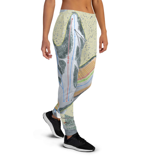 Cannonsburg, Michigan Ski Trail Map Women's Mid-Layer - Powderaddicts