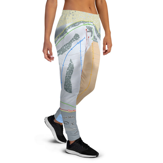 Hanson Hills, Michigan Ski Trail Map Women's Mid-Layer - Powderaddicts
