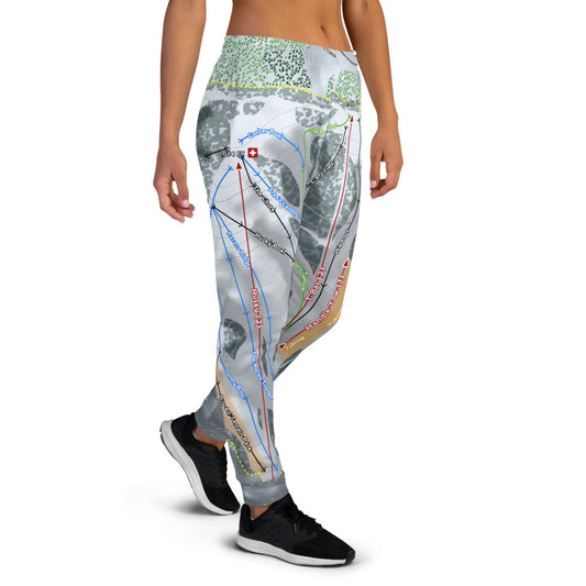 Mont Ripley, Michigan Ski Trail Map Women's Mid-Layer - Powderaddicts