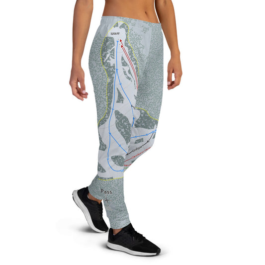 Badger Pass, California Ski Trail Map Women's Mid-Layer - Powderaddicts