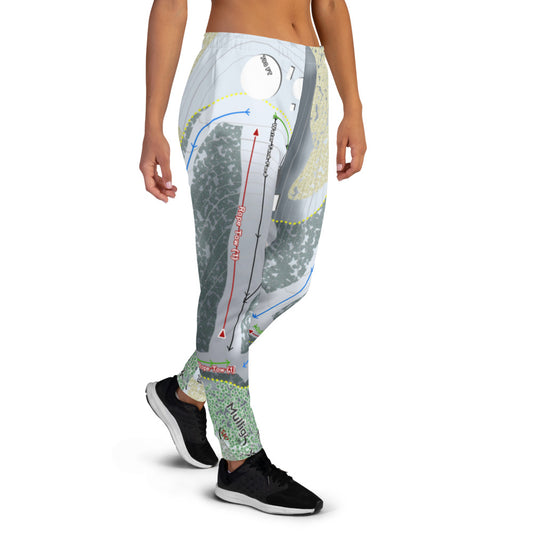 Mulligans Hollow, Michigan Ski Trail Map Women's Mid-Layer - Powderaddicts