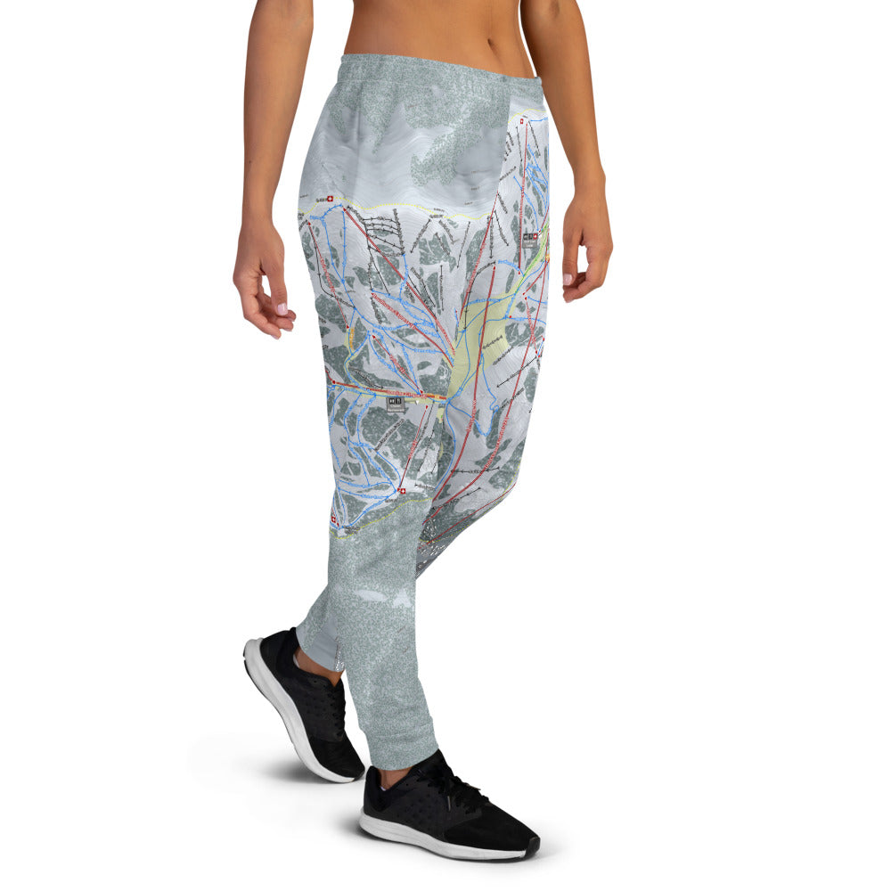 Palisades Tahoe, California Ski Trail Map Women's Mid-Layer - Powderaddicts